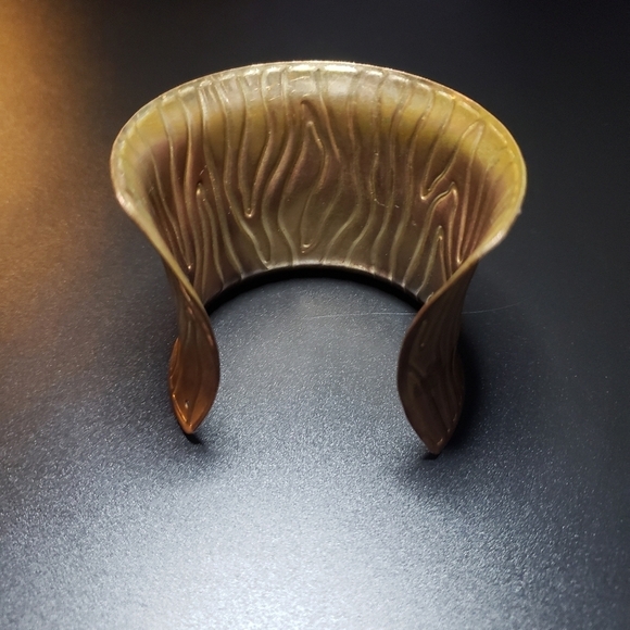 copper tone statement cuff bracelet - Picture 2 of 8